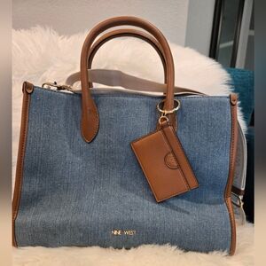 Nine West Blue and Brown Women's Bag